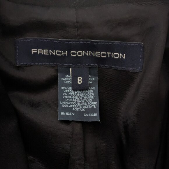Black Classic Blazer French Connection Size 8 Single Breasted - Picture 5 of 6